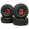 TxxRcss Brass & Aluminum 1.3 Beadlock Wheel Tires Set for