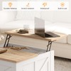 Yaheetech Farmhouse Lift Top Coffee Table with Storage, Square Coffee