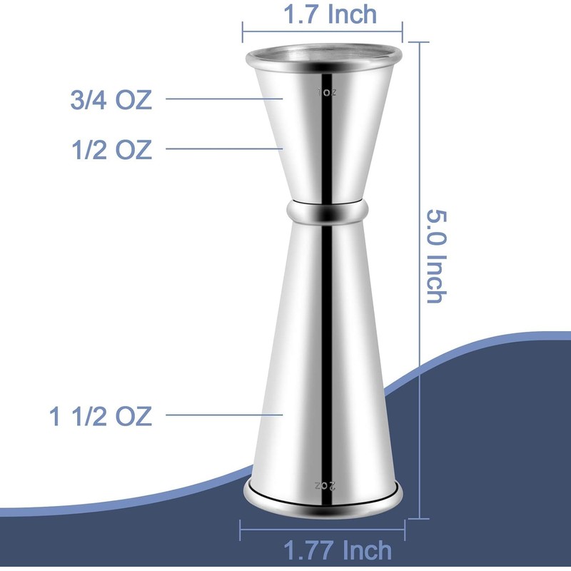 Jigger for Bartending, Double Cocktail Jigger Japanese Premium 304 Stainless