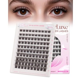 CALAILIS Eyelash Extensions, Pack of 100, Individual Eyelashes, Super Thin, Super Light, Super Soft and Without Strain, DIY Cluster Lashes, Comfortable to Wear All Day (S113)