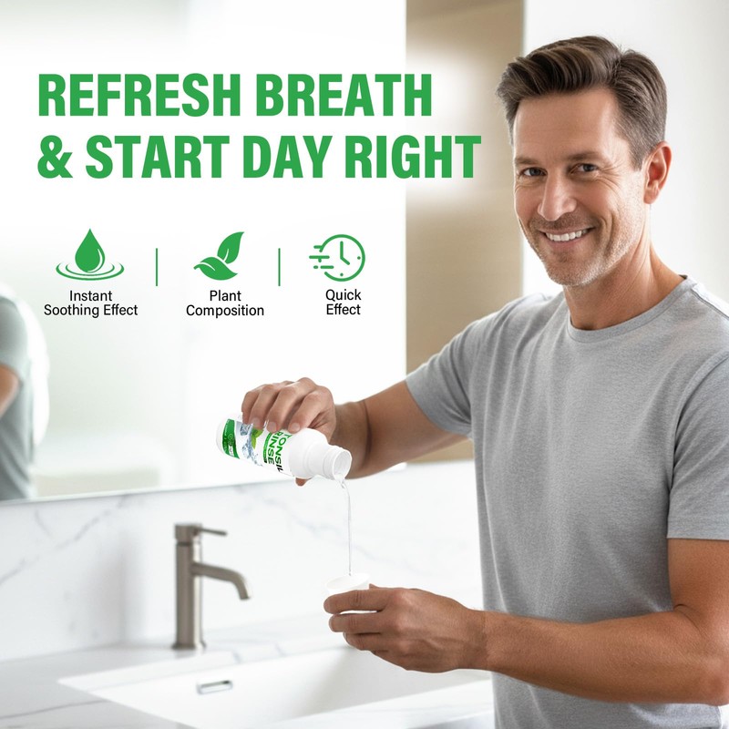 Tonsil Stone Remover Mouthwash,Oral Rinse for Fresh Breath & Dry