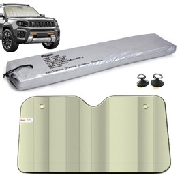 Universal Folding Foil Sun Shade, Reflective Folding Foil Metallics Cars Windscreen Sun Shaded, Car Van Windscreens Shades, Universally Windscreen Shade for Car to Block UVR