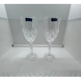 Waterford VTG Waterford Crystal Marquis Wine Glasses 8” Set of 2 Elegant Cut Crystal Ware