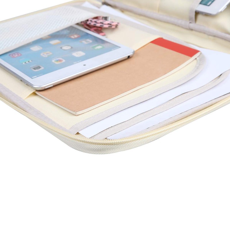 JAKAGO A4 Document Case,Multi-Pocket Document Holder,A4 Zip Portfolio,Professional Document Folder
