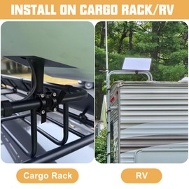 SUNPIE RV Ladder Mount Compatible with Starlink Gen 3 Standard, Starlink RV Mount 0.8-1.17 Inch Horizontal Bar, Pole Kit for Roof Rack Yacht Camper