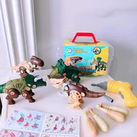 SPOWAY Juego de Dinosaurios de desmontaje, Dinosaurio Juguetes,Juguetes para niño y Dinosaurios para niñas Juguete, Gran Regalo de cumpleaños o Navidad para niños y niñas a Partir de 4 años