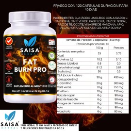 L-Carnitina | Suplemento quemador de grasa natural | Quemador De Grasa Alta Pureza | Suplmento para adelgazar rapido | Energía y definición muscuar | Adomen plano | 120 Cápsulas| CLA | Cafe Verde.
