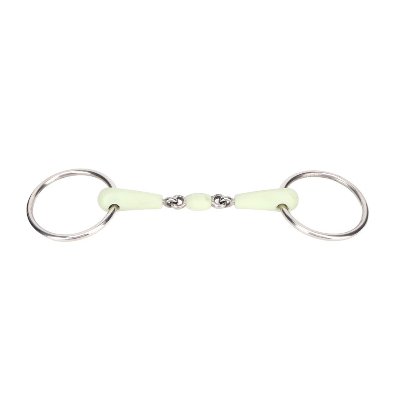 Horse Mouth Bit Stainless Steel Ring Middle Rubber Apple Flavour