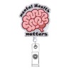 Mental Health Matters Brain Badge Reel Retractable Accessories for Work