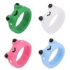 Cute Frog Chick Resin Acrylic Ring Cartoon Geometric Irregular Animal