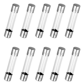 ZUPAYIPA Pack of 10 pcs 500mA F0.5AL Fast-Blow Fuse 0.5A 250V Glass Fuses 0.23 x 1.18 inch / 6 x 30 mm (0.5amp) (F0.5A)