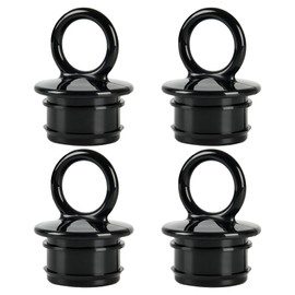 (4 Pcs) PVC Boat Drain Plug for 1-1/2" Livewell Drain Plugs, Thru Hull Drain, 1.5 inch Thru Hull Plug, T-H Marine Drain Plug, Boat Scupper Plugs, Push in Boat Drain Plug Stopper