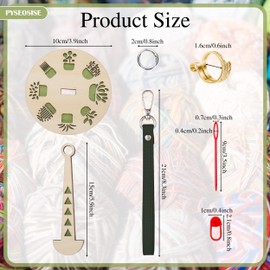 2Pack Portable Wrist Yarn Holder, Wooden Yarn Organizer Stand with Wrist Strap, Wrist Yarn Ball Holder Stand and 4 Crochet Rings 20 Plastic Needles Knitting Supplies for Craft Lover