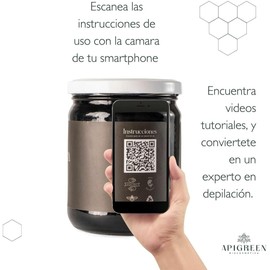 APIGREEN - CERA ESPAÑOLA 400GRS DEPILACIÓN PARA HOMBRES BARBA, BIGOTE, NARIZ, ESPALDA, OREJAS - DEPILA SIN DOLOR EFICAZ EN TODO TIPO DE VELLO