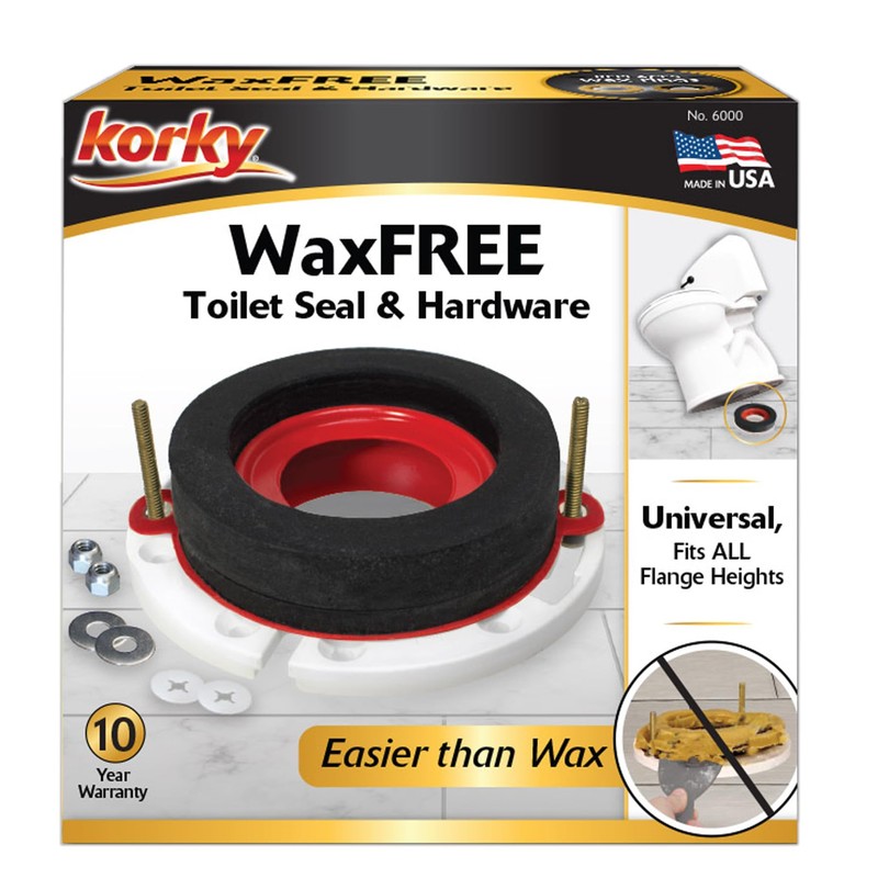 Korky 6000BP Universal Toilet WaxFree Seal with Hardware - Toilet