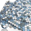 M MOFIT Peel and Stick Backsplash Penny Hexagon Tile,Metal Mosaic