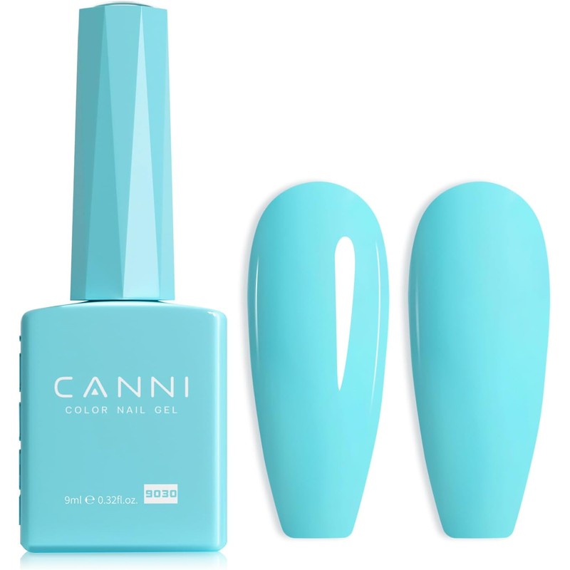 CANNI Esmalte De Uñas De Gel Azul Pastel, 1Pcs Esmalte