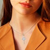 FANCIME Opal Cross Necklace For Women Sterling Silver Birthstone Necklace