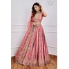 TRENDMALLS Satin Embroidery Sequence Work Lehenga Choli Unstitch Blouse with