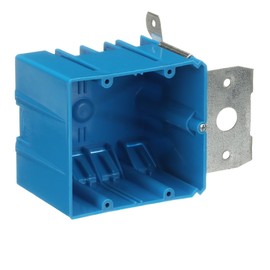 Carlon B234ADJ Outlet Box, New Work, 2 Gang, 3-5/8-Inch Length by 5-5/8-Inch Width by 3-Inch Depth, Blue