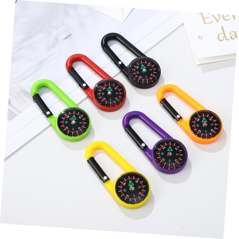 BESPORTBLE Pcs Carabiner Compass Keychains Lightweight Outdoor Navigation Tools for