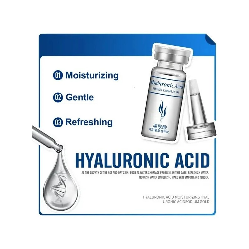Bioaqua 10 Viales De Ácido Hialurónico Vita B6 Para Dermapen
