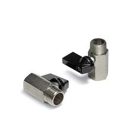 FIDEURSUS 3/8" NPT Drain Valve, 3/8" Brass Mini Ball Valve NPT Female x Male Shut-Off Valve #23042 | 2PCS