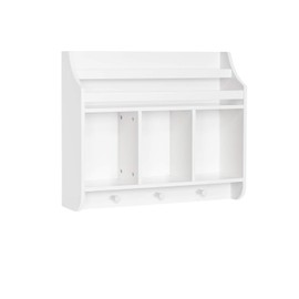 RiverRidge Home Book Nook Collection Kids Cubbies and Bookrack Wall Shelf, White