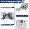 M5 (5mm) Steel Hex Nuts 100 Pcs, Leryati Hex Full