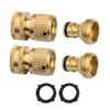 Comimark 2 pc Heavy-Duty Rust Resistant Brass Garden Water Pipe
