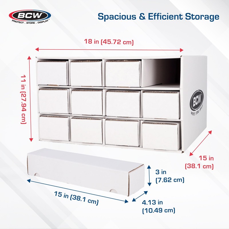 BCW Card House Storage Unit with 12 x 800ct Boxes