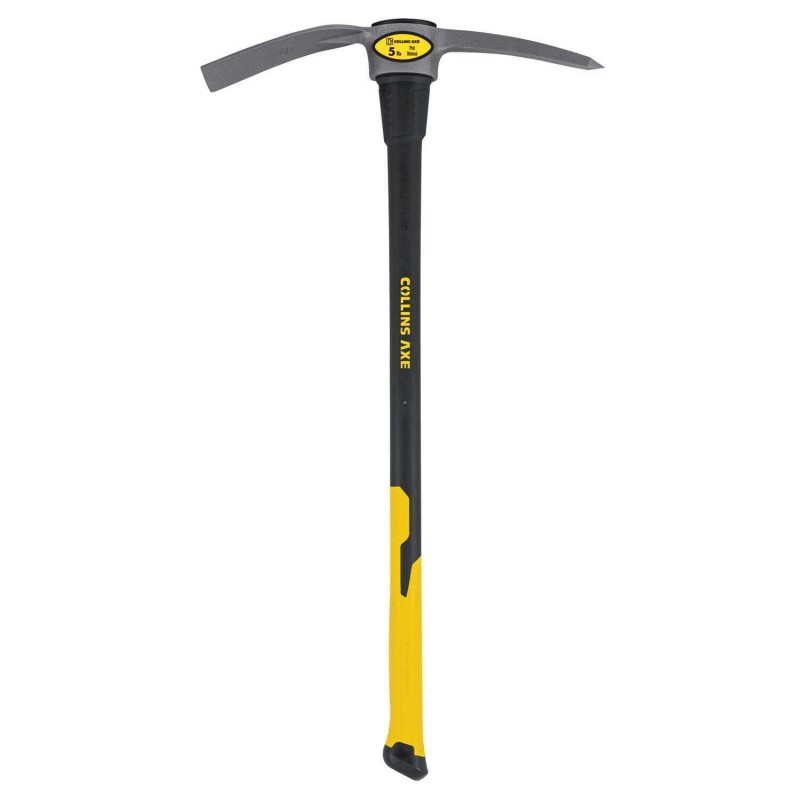 5 Lb Pick Mattock 36 in Fiberglass Handle Non-slip Grip