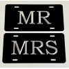 Diamond Etched Products Mr & Mrs Car Tag Set of