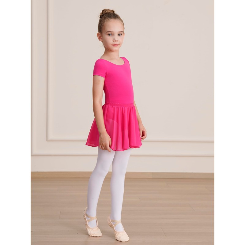 WEGETIT Leotard Girls Gymnastics Toddler Dance Ballet Pink Leotard Dresses
