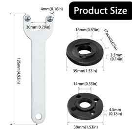 Quick Release Nut for Angle Grinder,M14 Thread Self Locking Locking Plate Quick Release,Quick Installation and Release(Box ×1,Pressure Plate×2,Angle Grinder Spanner×1,M14 Quick Clamping Nuts×1)