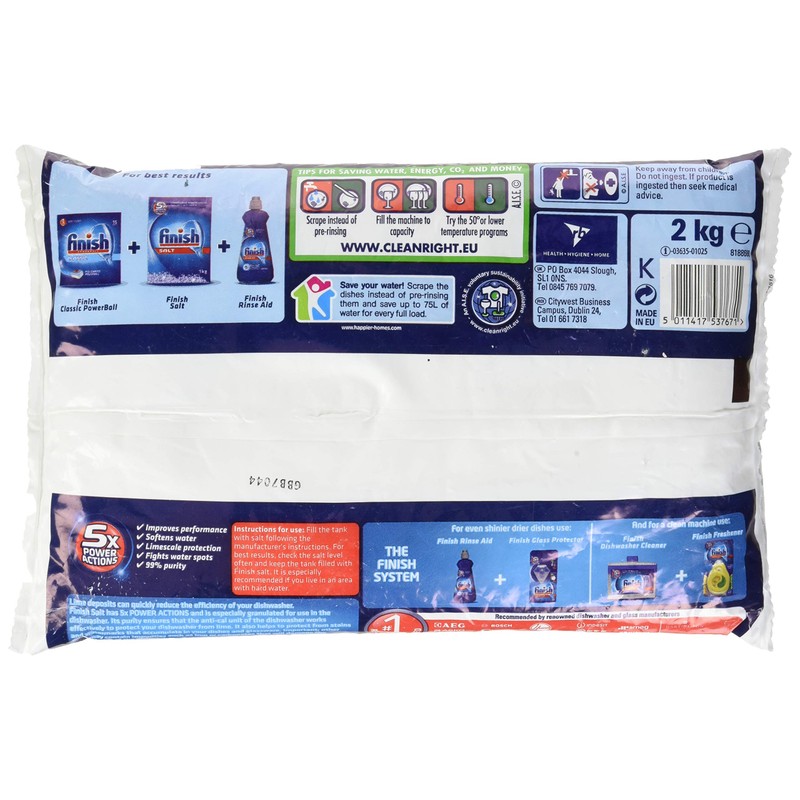 Bosch Finish SGZ9091UC Dishwasher Salt - 2Kg (Package may vary)