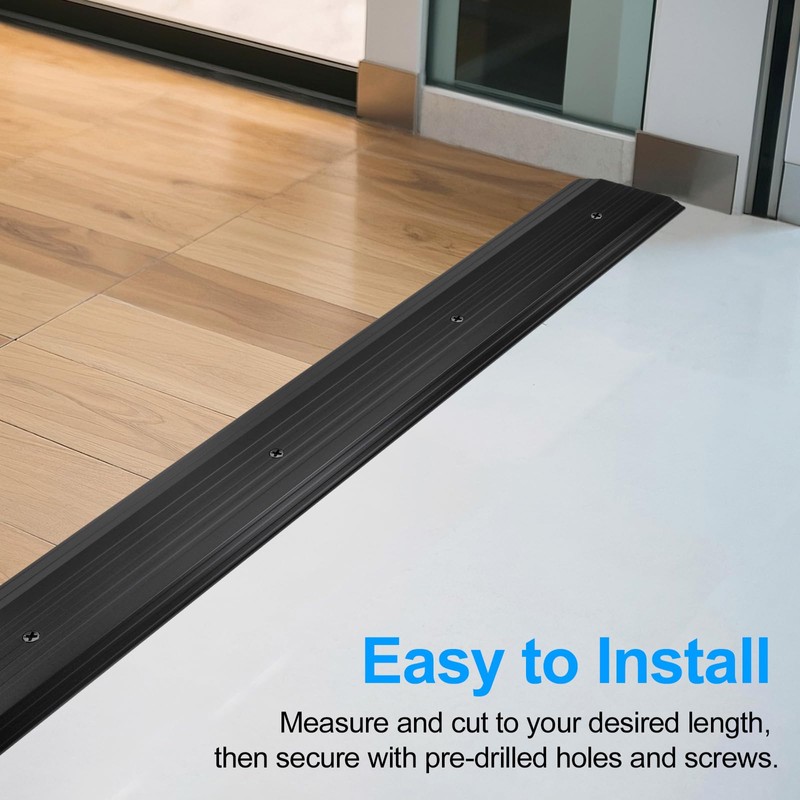 Orechic 4″Wide Sturdy Thicken Aluminum Threshold Strip, Stylish Floor Transition