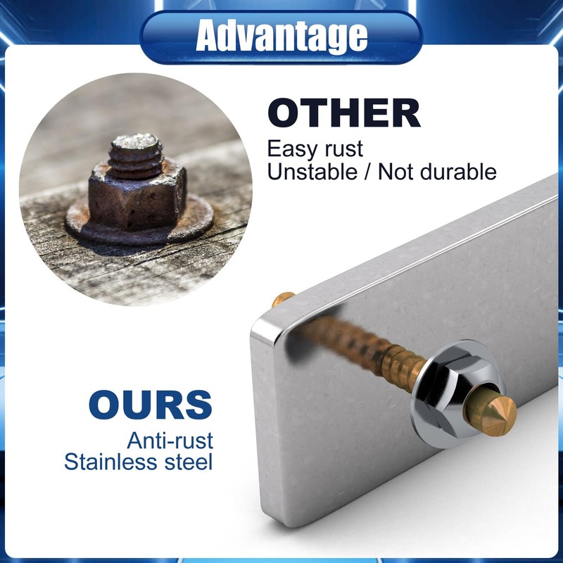 30 Pcs 5/16" Stainless Flat Washer, #8 Flat Waskers, M8