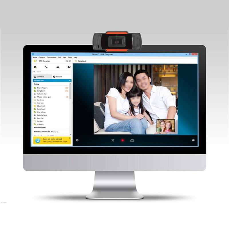 1080P 2MP Wide-Angle Webcam 30fps Auto Focusing Web Cam Noise-reduction