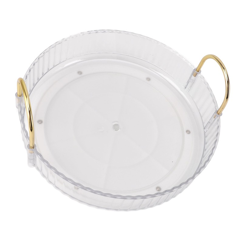 Round Storage Tray 360 Degree Rotating Waterproof Clear Desktop Organizer