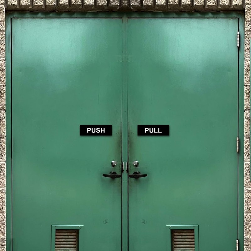 All Quality Classic Horizontal Push Pull Door Signs - Easy