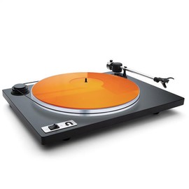 Acrylic Turntable Mat,11.75” Platter Slipmat for 12" Vinyl Record Players, Antistatic, Noise-Reducing Design for Enhanced Sound Quality and Tighter Bass, (Lit_Orange Slipmat)