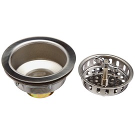 Keeney 1433SS 3-1/2-in dia Twist and Lock Sink Strainer with Basket, Stainless Steel