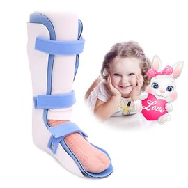 Soporte para niños AFO para pies de tobillo para niños pequeños ortesis pediátrica AFO férula nocturna caminar con zapatos o dormir (grande izquierda)