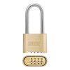 Master Lock De 2 Pulgadas Peine Alpha Long Con Forma De Grillete, Color Zinc Y Latón