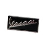 Metal Enamel Pin Badge Vespa Name Rectangle (Chrome on Black)