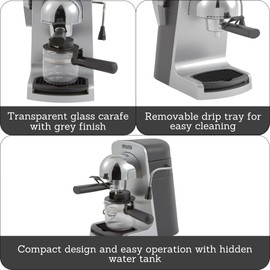 IMUSA 4cup Electric Bistro Espresso Cappuccino Maker, Silver