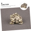GRIRIW Brass Legged Toad Sculpture Traditional Wealth Desktop Ornament for