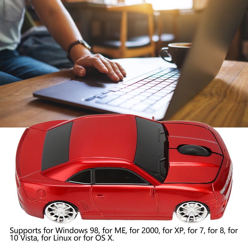 Race Car Wireless Mouse Sports Car Computer Mouse 2.4 GHz