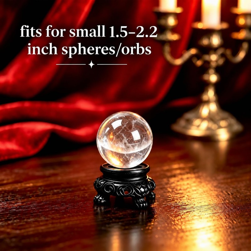 2in Crystal Ball Stand, Sturdy Desktop Ornament Display Pedesta